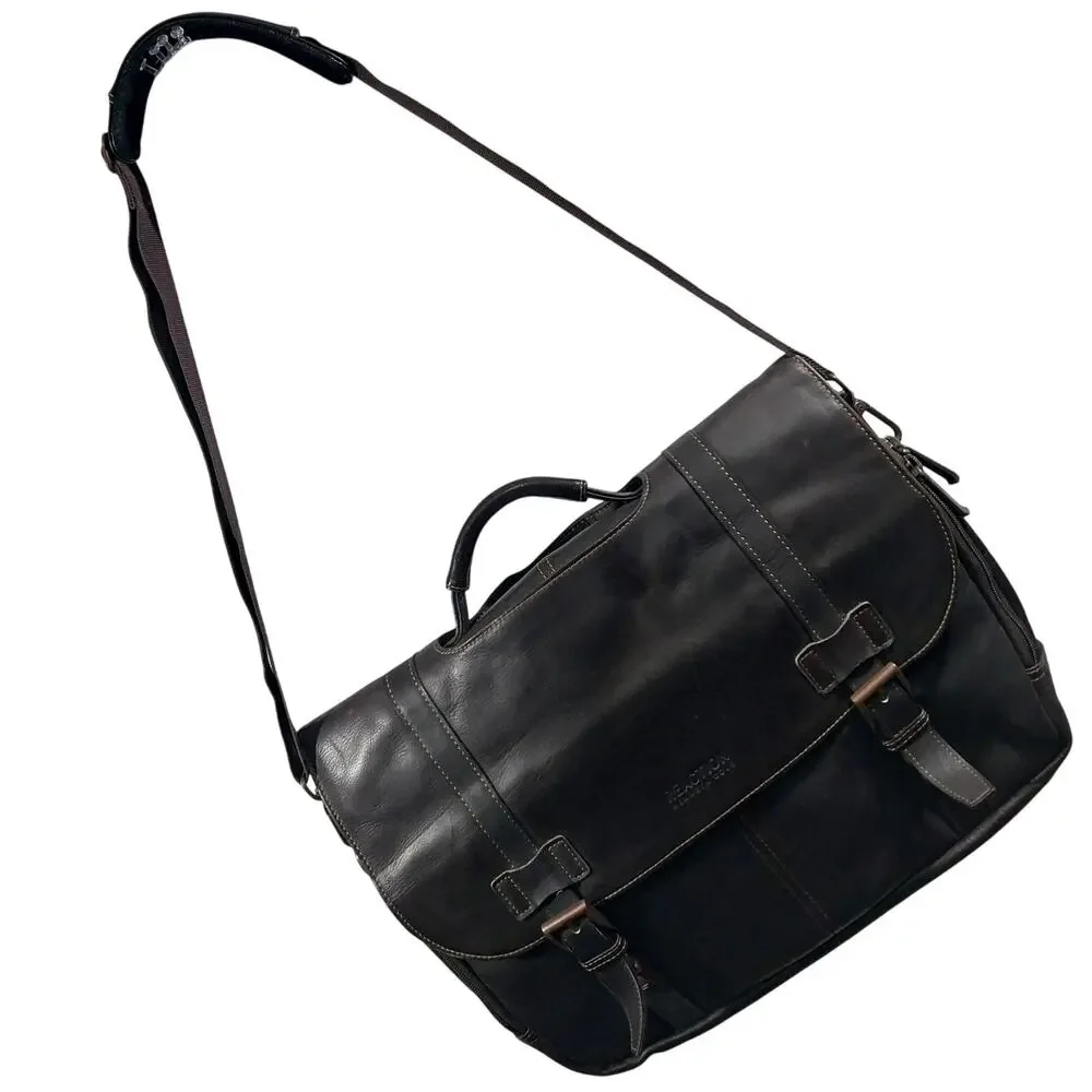 KENNETH COLE REACTION! ESPRESSO BROWN GENUINE LEATHER LAPTOP, BRIEFCASE, BAG! - Picture 13 of 13